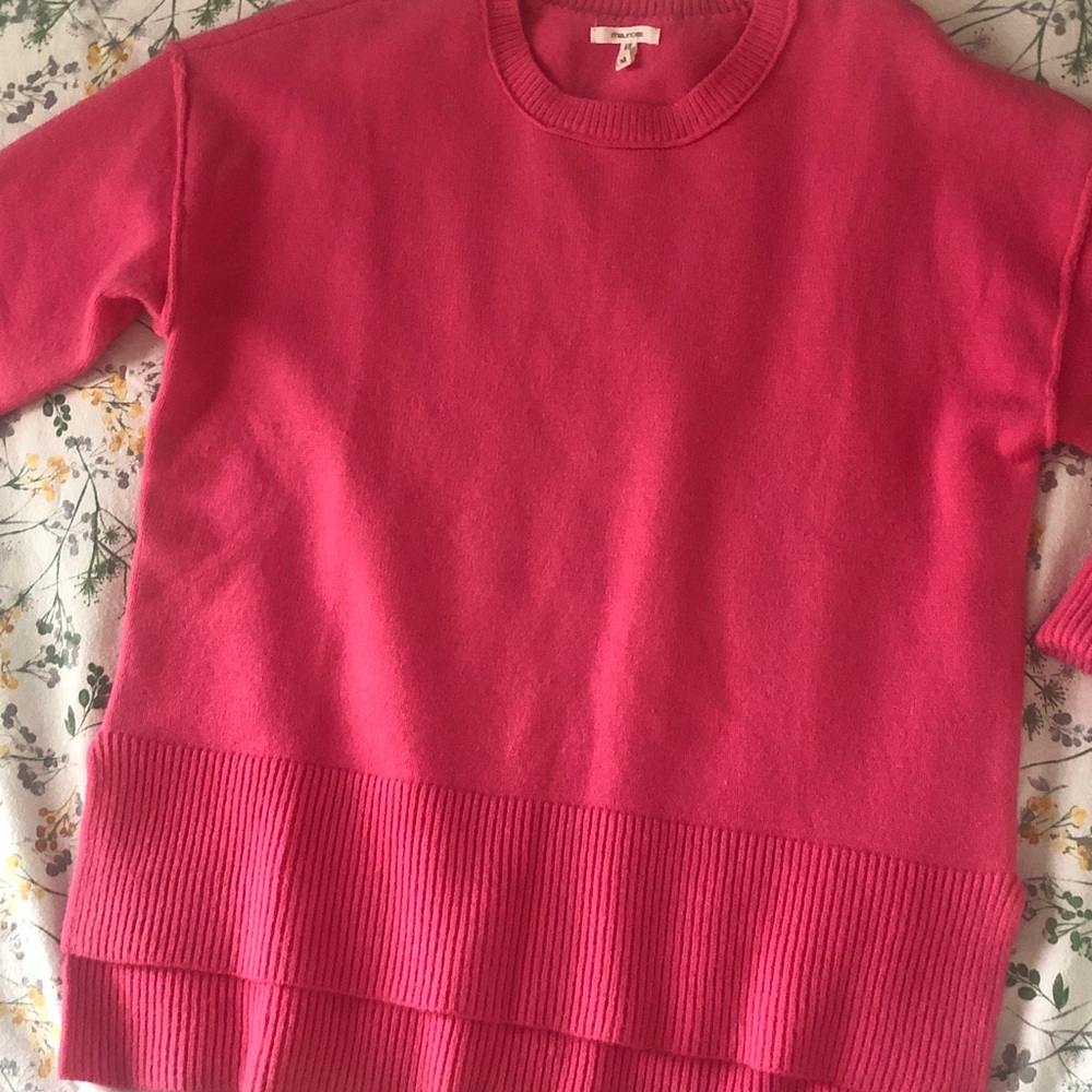 Maurices Hot Pink Crewneck Sweater